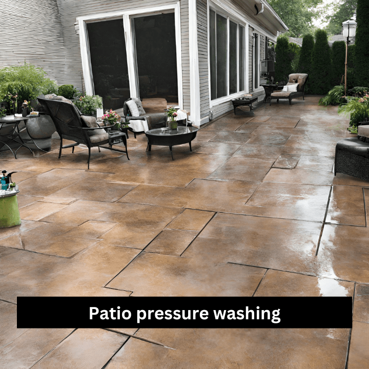 Patio pressure washing